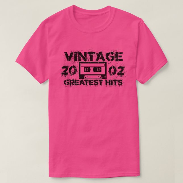 Camiseta 2002 Maiores Batimentos em Preto Vintage (Frente do Design)