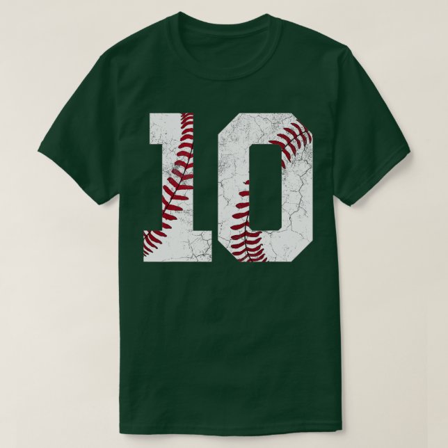 Camiseta 2012 10º Aniversário Beisebol Boys 10 Décimo (Frente do Design)