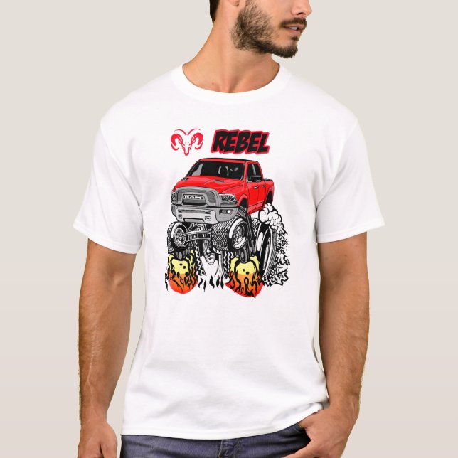 Camiseta 2017-20 Cartoon de Caminhão Rebel (Frente)