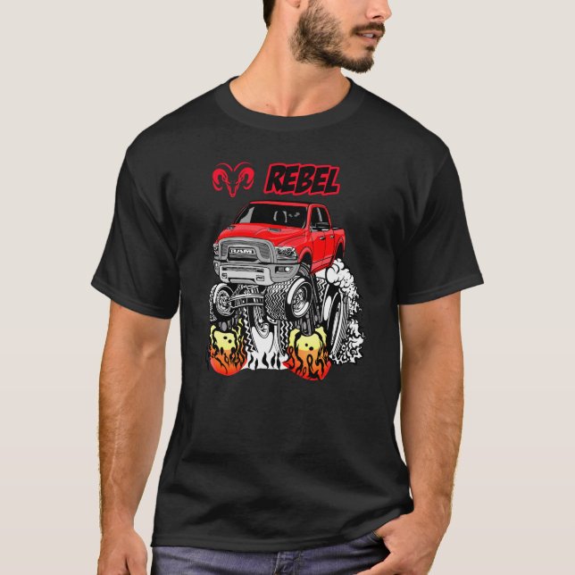 Camiseta 2017-20 Cartoon de Caminhão Rebel (Frente)