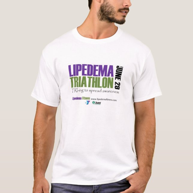 Camiseta 2019 Triathlon de Lipedema - homens (Frente)