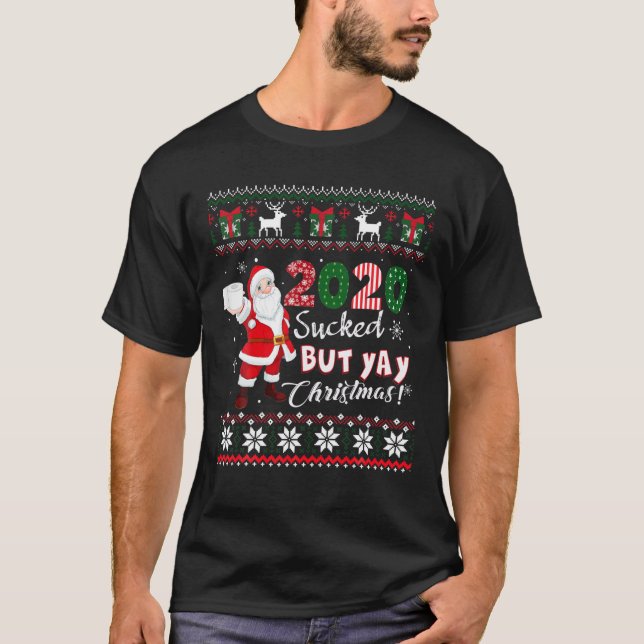 Camiseta 2020 Chupou, Mas Natal Engraçado Matando Natal (Frente)
