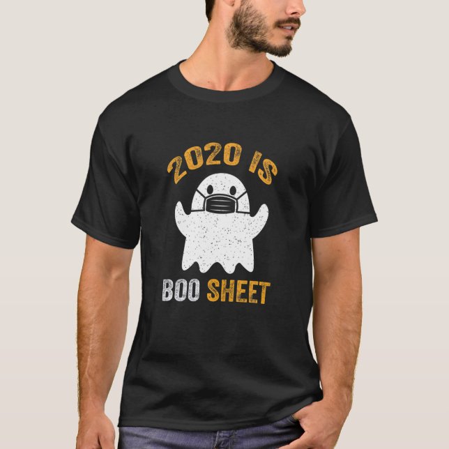 Camiseta 2020 É Fantasma De Tee Sheet No Halloween De Másca (Frente)