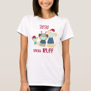 Camiseta 2020 Foi Muito Engraçado Cachorros de Natal