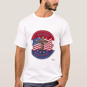 Camiseta 2020 Para Deus, Cruzamento De Países E Bandeira A