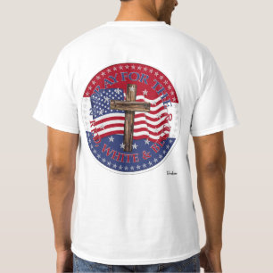 Camiseta 2020 Reze Pelo Sinalizador Da Cruz Vermelha, Branc