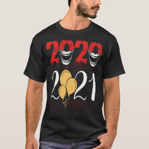 Camiseta 2020 sorriso de palhaço assustador para um ano rui