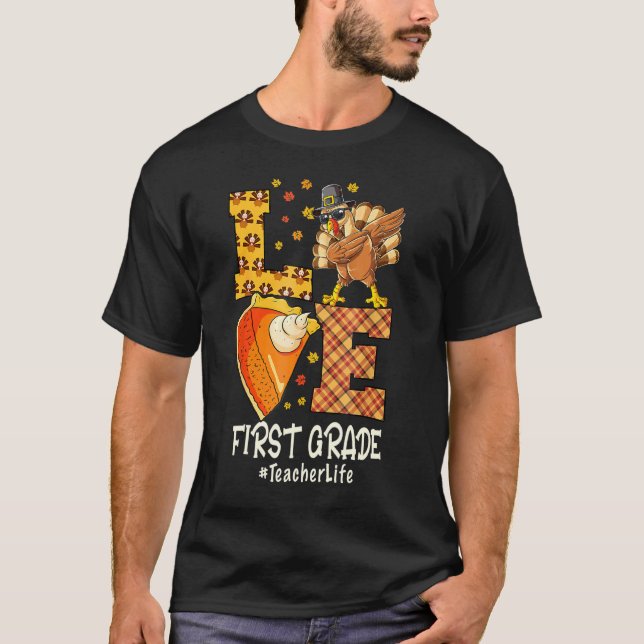 Camiseta 2021 Ação de Graças Love 1rua Grau Turquia outono (Frente)