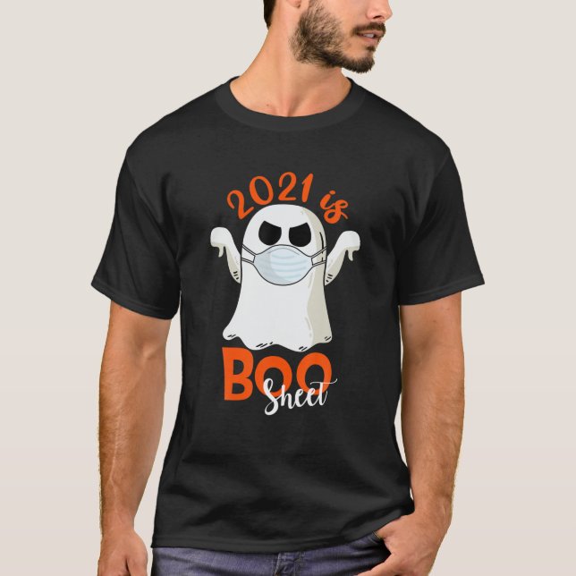 Camiseta 2021 É Boo Sheet Engraçado Ghost Halloween (Frente)