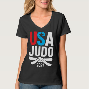 Camiseta 2021 EUA Aparato para Atleta de Judô Americano par