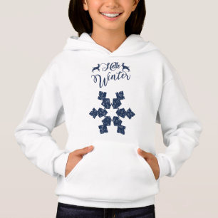 Camiseta 2021 Hello Winter Holiday Snowflake Pattern