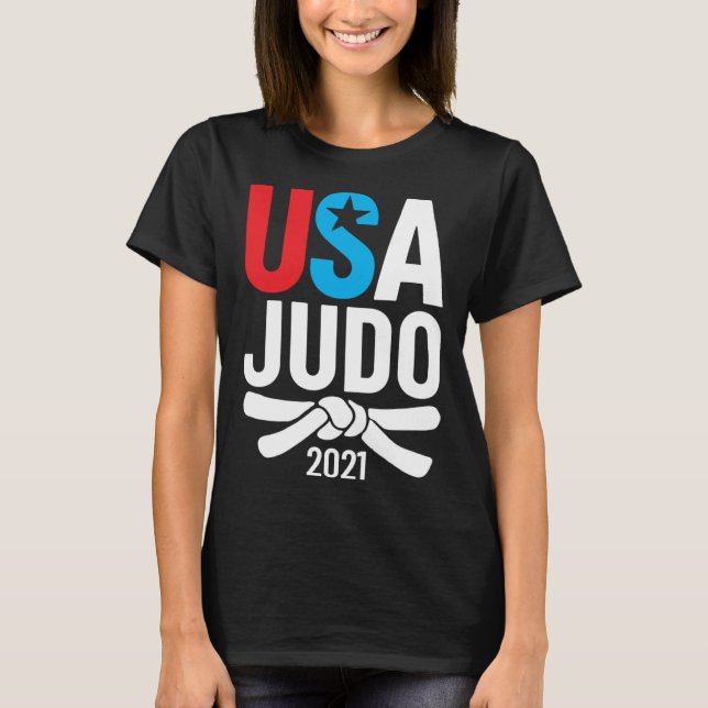 Camiseta 2021 USA Judo Player Apparel American  for US Judo (Frente)