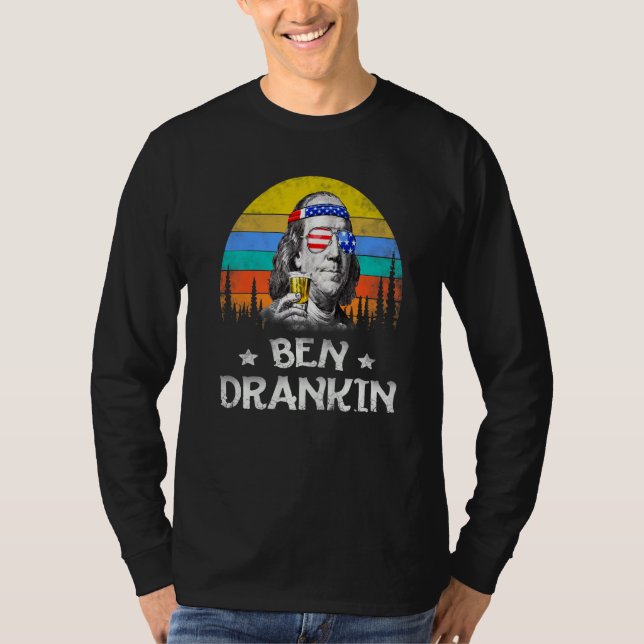 Camiseta 2022 4º Dia da Independência de julho Bandeira Ame (Frente)