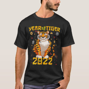 Camiseta 2022 Ano Do Feliz Ano Novo Chinês De Tigre