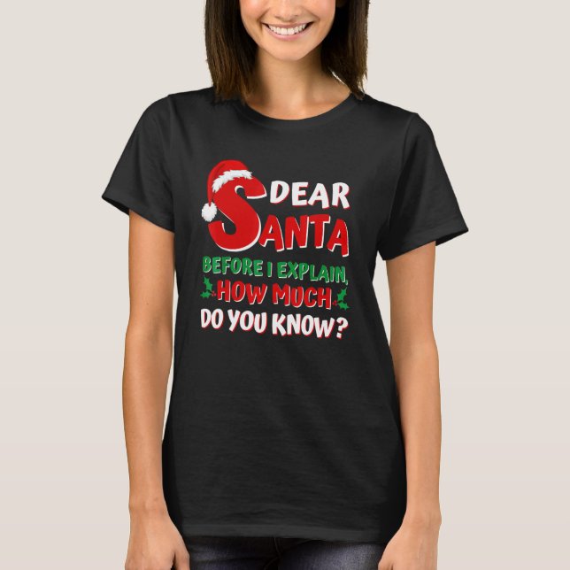 Camiseta 2022  Christmas  Kids Adults Santa I Can Explain (Frente)
