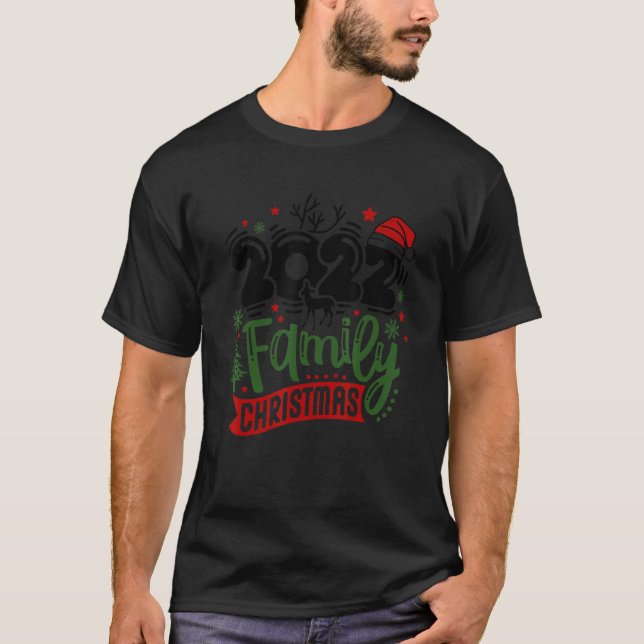 Camiseta 2022 Family Christmas, Squad Santa Elf Funny (Frente)