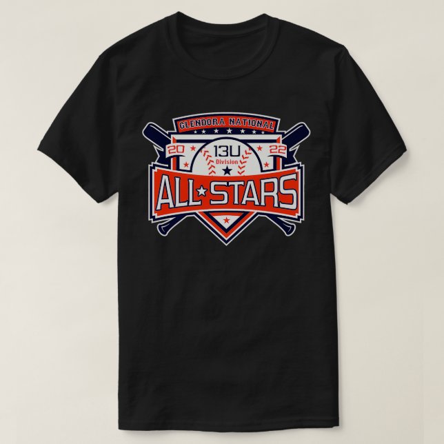 Camiseta 2022 Glendora Intermediate Baseball Stars Gear Pre (Frente do Design)