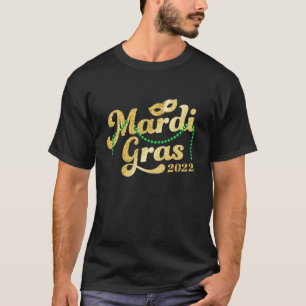 Camiseta 2022 Mardi Gras Costume Bead Mascarada Shenanigan