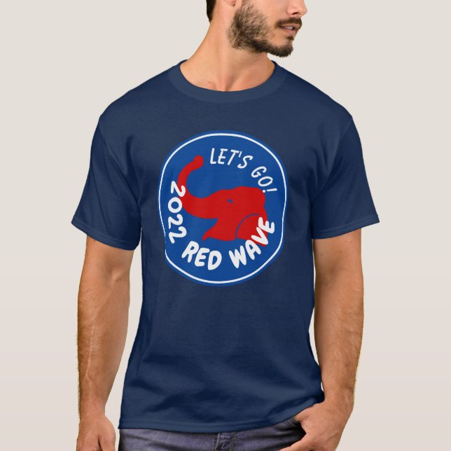 CAMISETA 2022 MIDTERMS RED WAVE VAMOS GO (Frente)