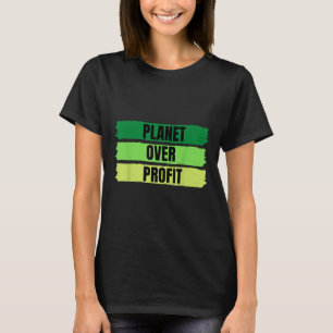 Camiseta 2022 Planeta Sobre O Lucro Dia da Terra Vintage T-