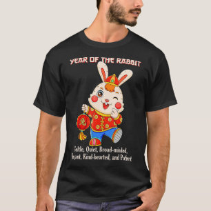 Camiseta 2023 Ano do Coelho Chinês Zodiac Novo Chinês