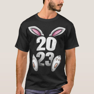 Camiseta 2023 Com Coelho Ou Coelho, Ouvidos E Patas Chinesa