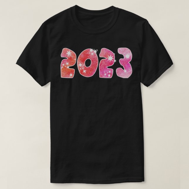 CAMISETA 2023 COM ESTRELAS NO PINCO DE ÁGUA (Frente do Design)