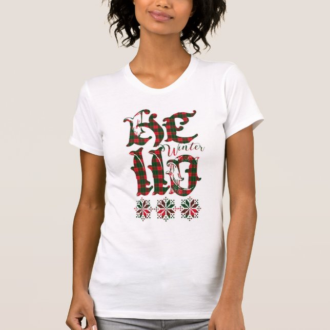 Camiseta 2023 Hello Winter Holiday Scotland Pattern (Frente)