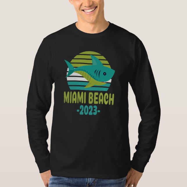 Camiseta 2023 Miami Beach Florida Shark (Frente)