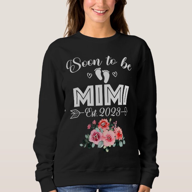 Camiseta 2023 Soon To Be Mimi Flower Pregnancy First Time G (Frente)