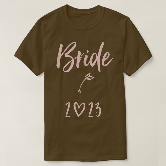Camiseta 2023 Wedding Bride Heart  (Frente do Design)
