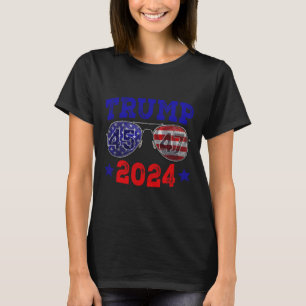 Camiseta 2024 45 47 Óculos de sol da bandeira americana Tru