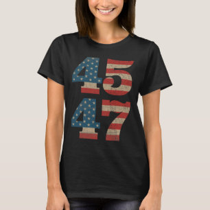 Camiseta 2024 45 47 Vintage American Flag Retro 4547 Trump