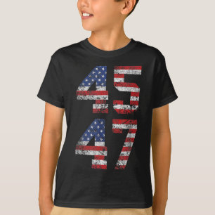 Camiseta 2024 45 47 Vintage American Flag Retro 4547 Us 202