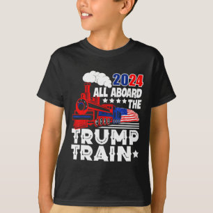Camiseta 2024 A Bordo Do Trem De Bomba, Bandeira Americana