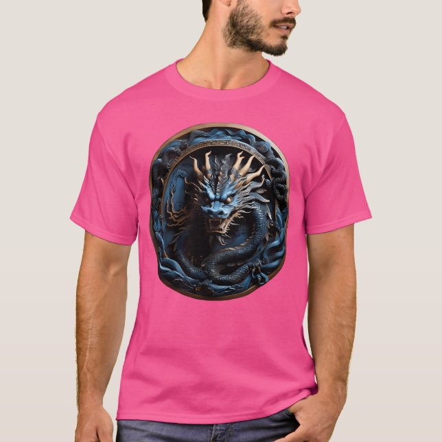 Camiseta 2024 Ano De Dragão Azul (Frente)