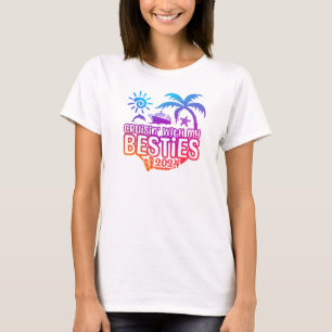 Camiseta 2024 Besties Cruise com navio de cruzeiro