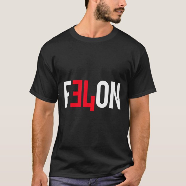 Camiseta 2024 Condenou Felon &# Mais Razões Para Votar A F (Frente)
