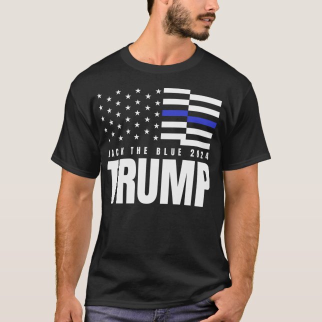 Camiseta 2024 Devolve A Bandeira Americana Da Linha Azul E  (Frente)