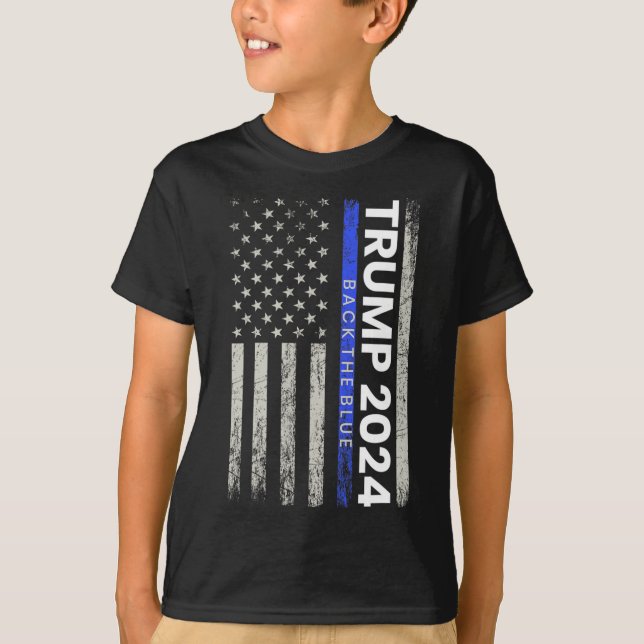 Camiseta 2024 Devolve A Polícia Da Linha Azul Thin Blue - A (Frente)
