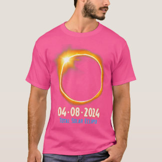 Camiseta 2024 Eclipse Solar Sun Totalidade da Lua Homens As