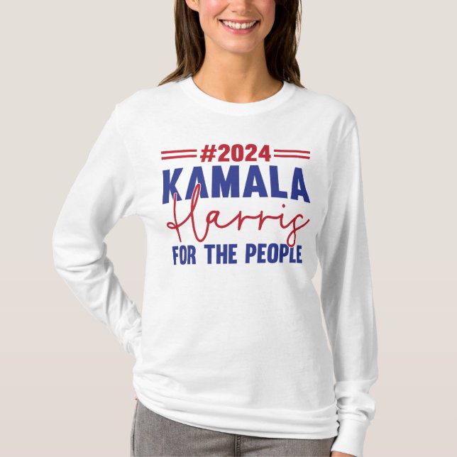 Camiseta 2024 Kamala Harris para as pessoas (Frente)