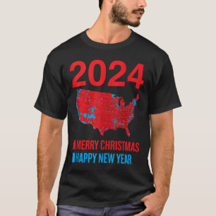Camiseta 2024 Mapa Eleitoral Exato Feliz Natal N