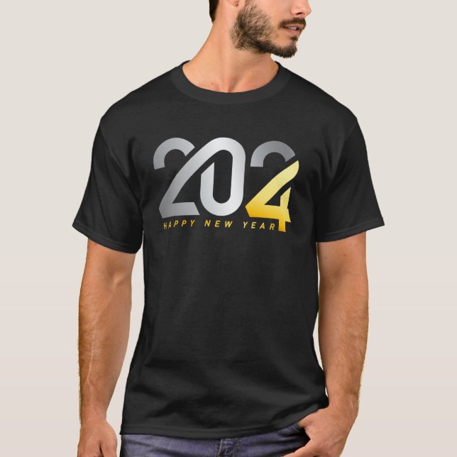 Camiseta 2024 New Years Eve Party Supplies NYE 2024 Happy N (Frente)