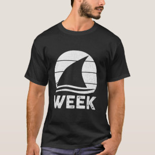 Camiseta 2024 Semana Retro Shark Fin Lover Sea Ocean Animal