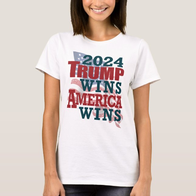 Camiseta 2024 Trump vence - América vence (Frente)