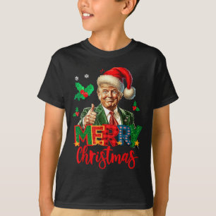 Camiseta 2024 Trump Vencedor Eleição Feliz Natal Divertido