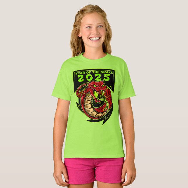 Camiseta 2025 ANO DA ideia de presente de ano novo na COBRA (Frente Completa)