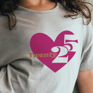 Camiseta 2025 ano novo amor vinte e cinco