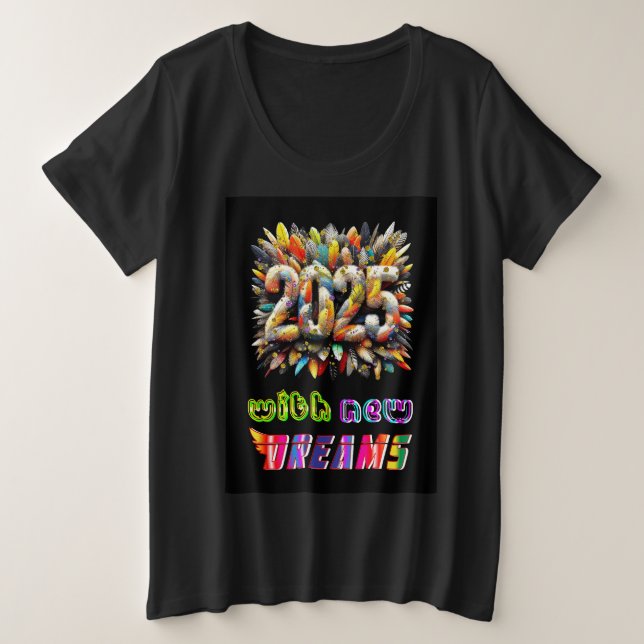 Camiseta 2025 Com Novos Sonhos (Frente do Design)